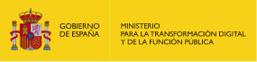 Logotipo del Ministerio de transformación digital y de la Fundación Pública